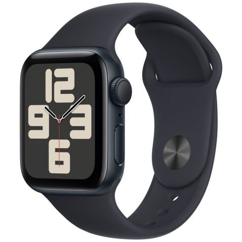 Apple Watch SE GPS 40 mm-es Midnight alumínium tok Midnight Sport pánttal - S/M