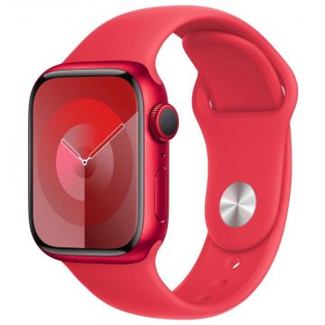   Apple Watch Series 9 41mm (TERMÉK)PIROS alumínium, (TERMÉK)PIROS sportszíjjal, S/M