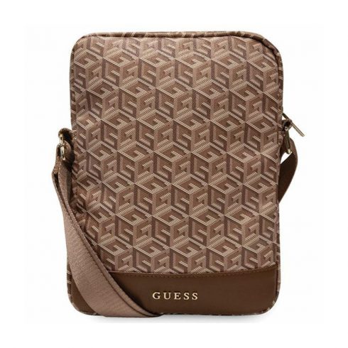 Guess GCube Stripe tablettáska – 10"-es táblagéptasak (barna)