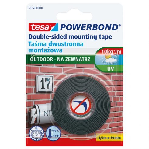 Powerbond rögzítőszalag kültéri használatra 1,5 m: 19 mm (akár 1 kg/10 cm)