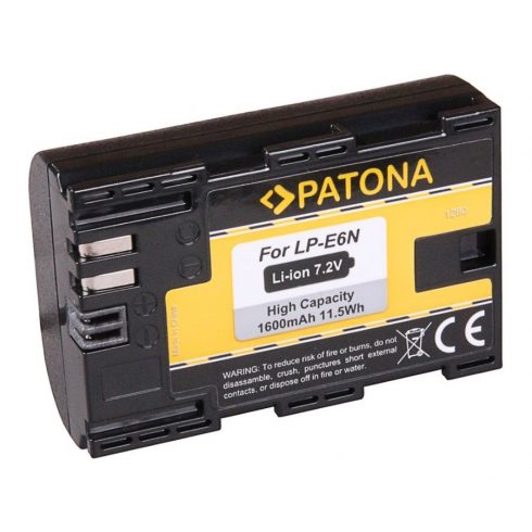 PATONA akkumulátor fotókhoz Canon LP-E6/LP-E6N 1600mAh Li-Ion