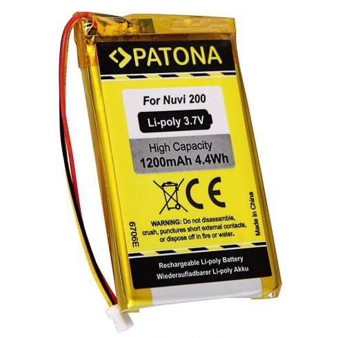 PATONA akkumulátor pro GPS Garmin Nuvi 200 1200mAh Li-Pol 3.7V Nuvi 250