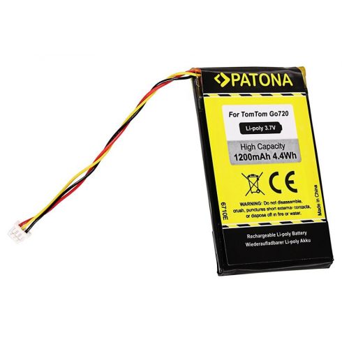 PATONA akkumulátor pro GPS TomTom Go 720 1200mAh Li-Pol 3.7V Go 520