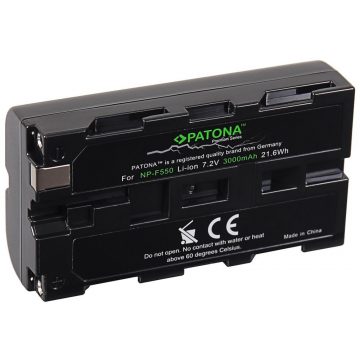   PATONA akkumulátor digitális fényképezőgéphez Sony NP-F550 3000mAh Li-Ion 7.2V Premium