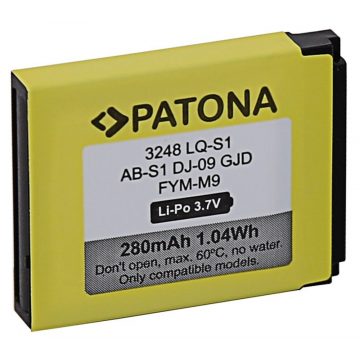   PATONA akkumulátor okosórához DZ09, QW09, W8, A1, V8, X6, 280mAh, LQ-S1