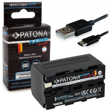   PATONA akkumulátor digitális fényképezőgéphez Sony NP-F550/F750/F950 7000mAh Li-Ion Platinum USB-C töltés