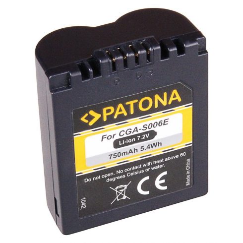 PATONA akkumulátor fotóhoz Panasonic CGA-S006E 750mAh