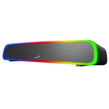   GENIUS hangszóró USB SoundBar 200BT/ Bluetooth/ 3.5" jack/ 4W/ RGB/ fekete