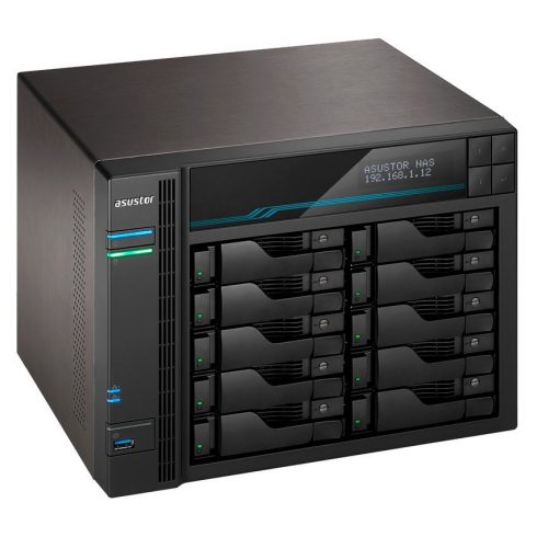 Asustor NAS AS6510T / 10x 2,5"/3,5" SATA III, 2x M.2/ Intel ATOM C3538 2.1 GHz/ 8GB/ 2x 10 GbE + 2x 2.5 GbE/ 2x USB 3.2