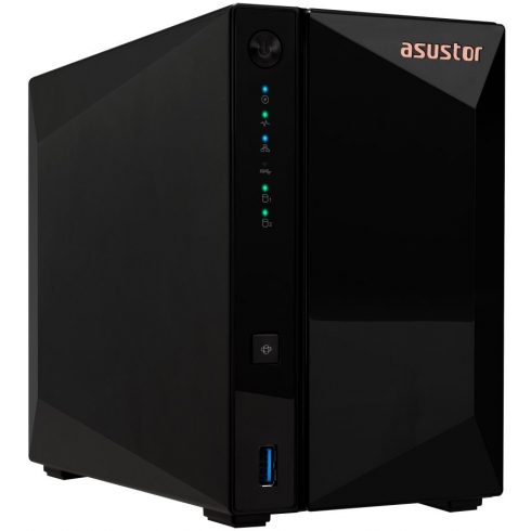 Asustor NAS AS3302T v2 2x 3,5" SATA, Realtek RTD1619B 1,7 GHz, 2 GB, 2,5 GbE x1, USB3.2 Gen1 x3, WOW (Wake on WAN)