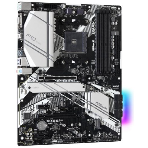 ASRock B550 Pro4 / AMD B550 / AM4 / 4x DDR4 DIMM / VGA / HDMI / 2x M.2 / USB-C / ATX