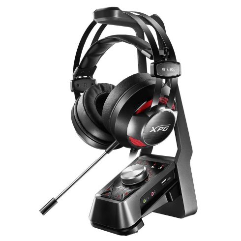 ADATA EMIX H30 Gaming Headset + SOLOX F30 erősítő / 53 mm-es meghajtók / 7,1 / 3,5 mm-es jack / 3xUSB