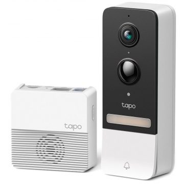   TP-Link Tapo D230S1, intelligens videó csengő, 5 MP kamera, intelligens érzékelés, IP64, működik a H200-IoT hubbal