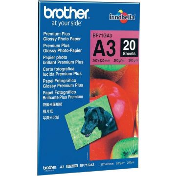   BROTHER fotópapír BP71GA3/ A3/ Premium Glossy/ 260g/ 20 lap