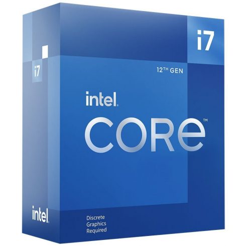 INTEL Core i7-12700F / Alder Lake / LGA1700 / max 4.9GHz / 12C/20T / 25MB / 65W TDP / BOX incl. hűtők