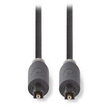   NEDIS optikai audio kábel/ TosLink csatlakozó - TosLink csatlakozó / antracit/ doboz/ 2m