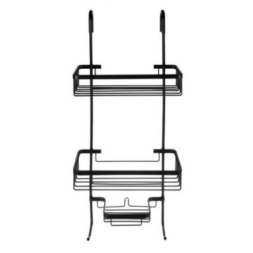 Függesztett zuhanypolc - fekete