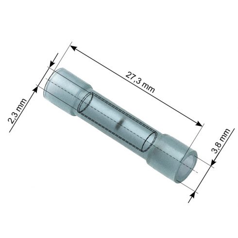 43-092# Szigetelt csatlakozó csatlakozó 27.3/3.8/2.3kék