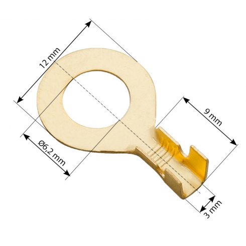 43-097# Nem szigetelt gyűrűs csatlakozó 6.2/12/9