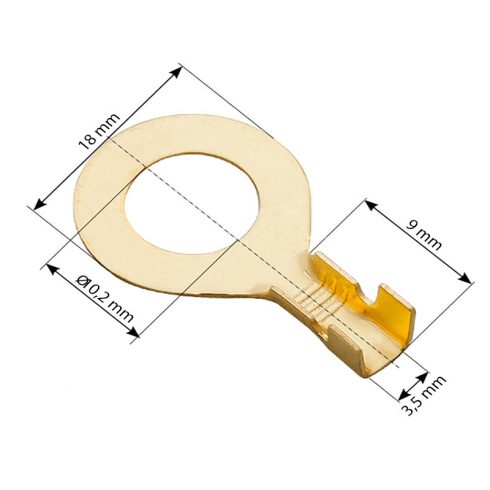 43-099# Nem szigetelt gyűrűs csatlakozó 10,5/18/9