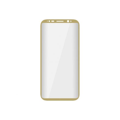 75-272# 3D edzett üveg Samsung S8 Plus Gold íves arany keret