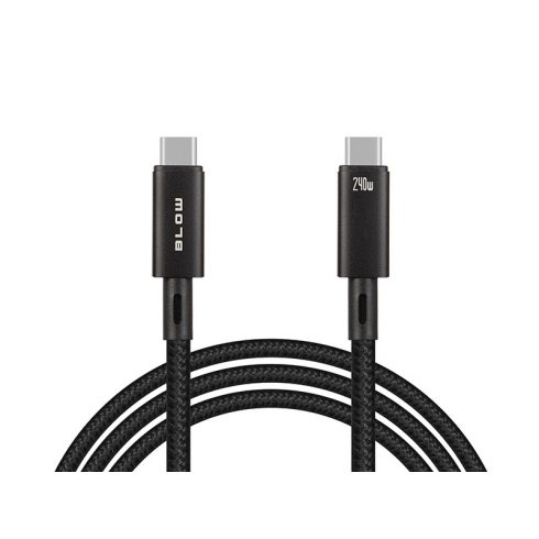 66-160# USB-C csatlakozó – USB-C 4.0 40gbps 240w 1.0m fekete fonat