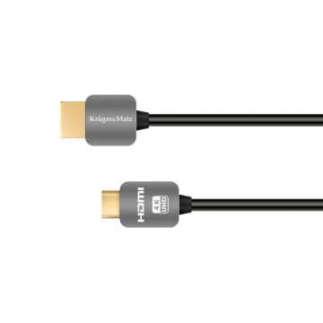   HDMI – mini HDMI-kábel dugós csatlakozóval (A-C) 1,8 m Kruger&Matz