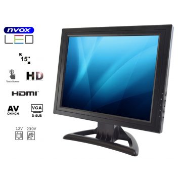 LCD érintőképernyő 15 hüvelykes VGA HDMI 12v 230v