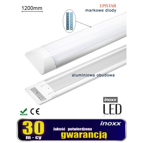 Felületre szerelhető lineáris lámpa LED panel vékony 120cm 40w 6000k hideg