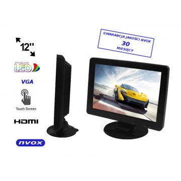 LED érintőképernyő 12 hüvelykes HD VGA HDMI