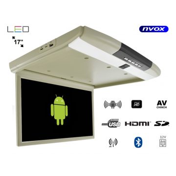   17 hüvelykes LED álmennyezeti monitor Android USB FM BT WiFi 12v/24v