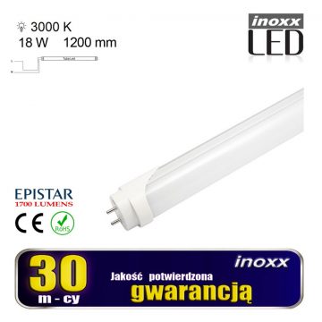   LED fénycső 120cm 18w 3000k T8 G13 meleg alumínium egyoldalas