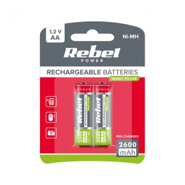 REBEL HR6 2600 mAh Ni-MH akkumulátorok 2 db/bl