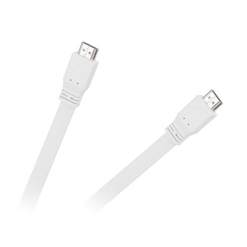 HDMI-HDMI lapos fehér kábel 2.0V 1.8M