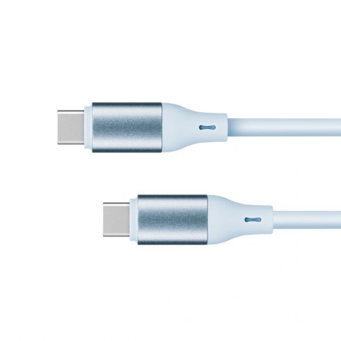 USB Type C – USB Type C kábel 100 W 1 m szilikonkék Kruger&Matz Basic