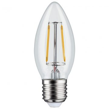   Maclean izzó, Filament LED E27, 4W, 230V, WW meleg fehér 3000K 470lm, Retro Edison díszgyertya C35, MCE264