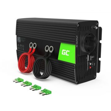   Green Cell - Feszültségátalakító Inverter 12V-230V 1000W/2000W Tiszta szinuszhullám