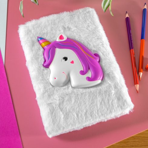 Notebook squish UNICORN szőrös