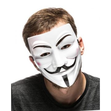 Anonymous maszk, Guy Fawkes, V for Vendetta maszk - FEHÉR