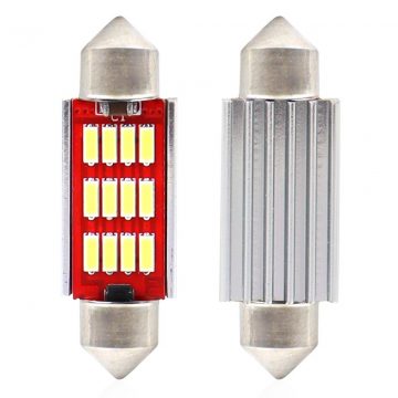   Canbus LED izzók 4014 12smd festoon c5w c10w c3w 39mm fehér 12v 24v amio-01290