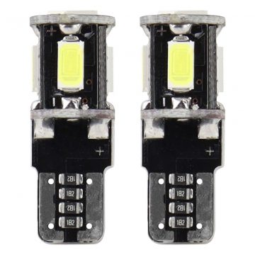 Canbus LED izzók 5smd 5730 t10 w5w fehér amio-01628