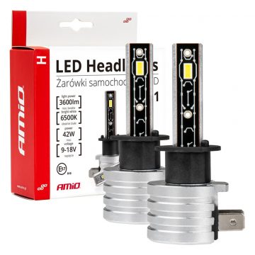 LED autó izzók sorozat H-mini h1 6500k canbus amio-03329