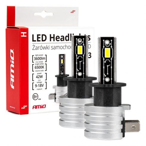 LED autó izzók sorozat H-mini h3 6500k canbus amio-03330