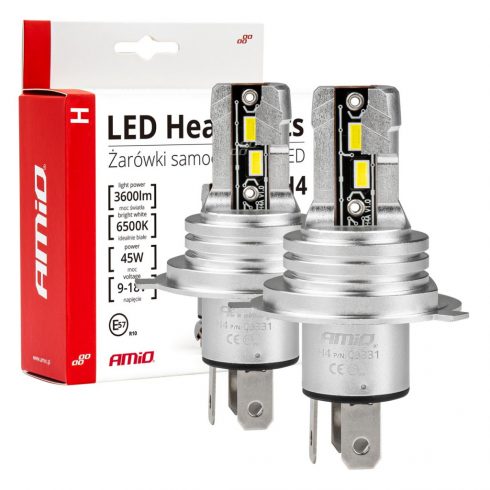 LED autó izzók sorozat H-mini h4/h19 6500k canbus amio-03331