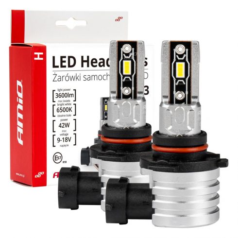 LED autó izzók sorozat H-mini hb3 9005/hir1 9011/h10 6500k canbus amio-03334