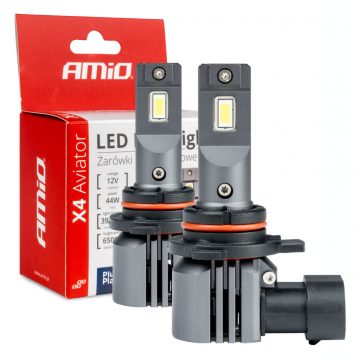   LED autó izzók x4 sorozat aviator hir2 9012 6500k canbus amio-03768