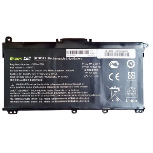 Green Cell/ LE125/ 7.4V/ 3500 mAh/ Li-Ion/ Lenovo L16C2PB1, L16M2PB2, IdeaPad 130, 320-14IKB 320-15A/ nem eredeti