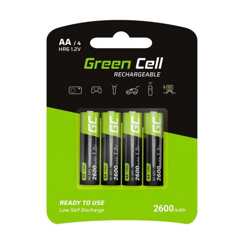 Green Cell 4x AA HR6 akkumulátor 2600mAh