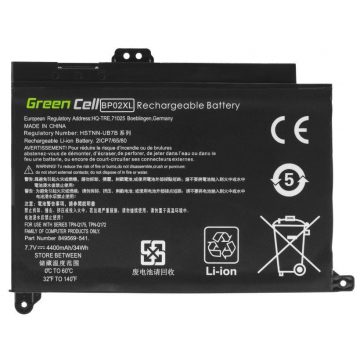   Green Cell/ HP/ 7.7V/ 4400 mAh/ Li-Pol/ HSTNN-LB7H/ BP02XL/ Pavilion 15-AU 15-AU051NW AU071NW/ nem eredeti