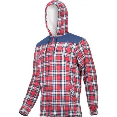 Hőszigetelt flanel ing. megerősített, piros-grand, "2xl", ce, lahti